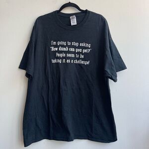 Gildan Mens Statement Shirt Short Sleeve Crew Neck Black 2XL